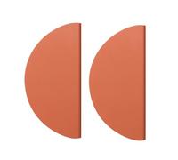 JMCXSM592 2 Packs Drawer Knobs Half-Moon Cupboard Handles Semi-Circular Kitchen Door Levers for Bathroom,Closet,Wardrobe,Children's Room Pulls Cabinet Pulls Aluminum Alloy (100mm,Orange)