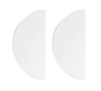 JMCXSM592 2 Packs Drawer Knobs Half-Moon Cupboard Handles Semi-Circular Kitchen Door Levers for Bathroom,Closet,Wardrobe,Children's Room Pulls Cabinet Pulls Aluminum Alloy (200mm,White)