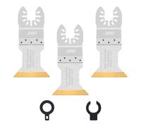 JMD 3-Pack Titanium Multitool Saw Blades Multi Tool Blades Hard Material | Designed for Wood Nail Metal Cutting with Quick Release Shank