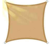 JMDNTQ 2.5x2.5m Sun Shade Sail Square, HDPE Waterproof Sun Shade Cloth Canopy Heavy Duty UV Block Rainproof Breathable Durable With Rope For Patio Backyard Lawn Garden Outdoor Activities,