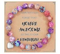 JMENGYI Bracelets for Teen Girls Gifts Ideas Birthday Gift Cute Teenage 11 Year Old Friendship Women Daughter Granddaughter Niece Christmas Stocking Valentines Easter Basket Stuffers, 5 UK, Stone, no