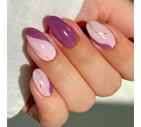 JMEOWIO Gel Nail Stickers French Tip Semi Cured Gel Nail Strips Wraps UV/LED Nails Art Design Decoration Accessories