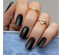 JMEOWIO Halloween Black Semi Cured Gel Strips Wraps Nail Art Sticker