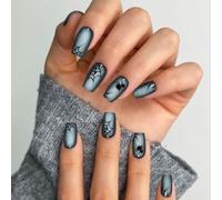 JMEOWIO Halloween Gradient Semi Cured Gel Strips Wraps Nail Art Sticker