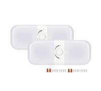 JMEST LEAD 2PCS 12V LED Caravan Interior Light 3 Colors with Knob Switch Dimmable 12V 10W LED Campervan RV Ceiling Light Interior Dome Light For Motorhome Trailer Car Truck Boat