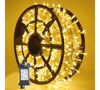 JMEXSUSS 168ft 600 LED String Lights Indoor Outdoor,Warm White Christmas Lights with Waterproof,8 Modes Clear Wire Fairy Light for Christmas Tree Bedroom Garden Diwali Decorations for House