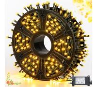 JMEXSUSS 173ft 500 LED Christmas Lights Outdoor,Warm White Diwali Lights for Outside,8 Modes Twinkle String Light Indoor for Ceiling House Xmas Decorations