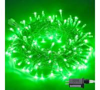 JMEXSUSS Connectable 100 LED Green Halloween Lights, 8 Modes Plug-in Green Christmas Lights Indoor, 33ft Clear Wire Twinkle String Light Outdoor for Halloween Christmas Tree Xmas Decor