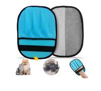 JMFANGLIU Pet Hair Removal Gloves - Upgraded 5-Finger Design, Thickened & Reusable Electrostatic Mitts, Quickly Removes Cat &Dog Hair from Sofas, Beds, Clothes, Carpets