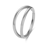 JMFENFA G23 Titanium Nose Hoop Rings for Sensitive Skins, 16G Septum Clicker Nose Ring, Teardrop Double Triple Nose Ring (10, Double)