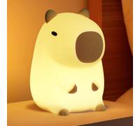 JMG-Myratts Cute Capybara Night Light, Dimmable Timer Night Lamp, Nursery Kawaii Lamps, Super Squishy Silicone Night Lamp. Kid's Room Decor [Energy Class G] (Capybara)