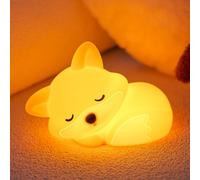 JMG-Myratts Night Light for Kids, Cute Soft Silicone Fox Lamp, Dimmable Nursery Portable Kawaii Lamps, Bedside Lamp for Baby Toddler Adult[Energy Class G](Fox)
