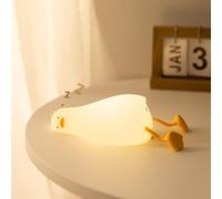 JMG-Myratts Night Light for Kids, Cute Soft Silicone Lying Flat Duck Lamp, Dimmable Timer Nursery Portable Kawaii Lamps, Bedside Lamp for Baby Toddler Adult[Energy Class G] (Duck)