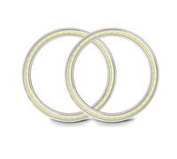 JMGTLSFA Headlight Assemblies 2x Angel Eyes 76/80/85/90/94mm 3528 Halo Ring LED Car Led Fog Light Motorcycle Daytime Running DRL(Crystal,94mm)