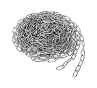 JMIATRY 10 Metres Length 304 Stainless Steel Chain, 3mm Heavy Duty Chains Links, Galvanized Steel Welded Link Chain Lift for Fence Gate, Garage Doors, Swing Chains and Bicycle Security Lock