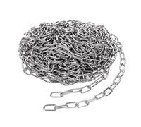 JMIATRY 15 Metres Length 304 Stainless Steel Chain, 3mm Chain | Heavy Duty Galvanized Steel Welded Link Chains Lift for Fence Gate, Garage Doors, Swing Chains and Bicycle Security Lock