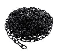 JMIATRY 15 Metres Length 304 Stainless Steel Chain, 5mm Heavy Duty Chain Links, Black Galvanized Steel Welded Link Chains Lift for Fence Gate, Garage Doors, Swing Chains and Bicycle Security Lock