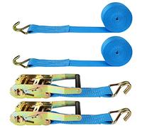 JMIATRY 2 Pcs Heavy Duty Ratchet Straps with Hooks, 3m x 50mm Ratchet Tie Down Straps with 3000kg Break Strength, Adjustable Ratchets Strap for Vans, Motorcycle, Trucks and Trailer