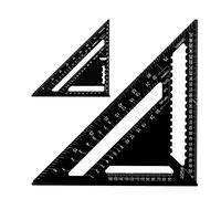JMIATRY 2 Pcs Rafter Square Metric, 12 Inch & 7 Inch Speed Square, Aluminum Carpenters Roofing Square Tool, Builders Framing Square, Set Square Carpentry, Triangle Ruler Protractor