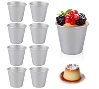 JMIATRY 20 Pcs Dariole Moulds, Aluminum Nonstick Pudding Moulds, Individual Mini Pudding Basins Muffin Tin Moulds Egg Mold Cups for Desserts DIY Baking