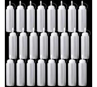 JMIATRY 24 Pcs Squeeze Bottles - 8.4oz Plastic Sauce Bottles with Cap Lids and Scale, Squeezy Bottles for Ketchup, Barbecue Sauce and Olive Oil