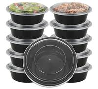 JMIATRY 25 Pack Round Meal Prep Containers Reusable, 1 Compartment Food Prep Containers with Airtight Lids, Plastic Meal Prep Container, Microwaveable, Stackable and Freezer Safe(35 oz)