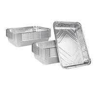 JMIATRY 30 Pcs Large Disposable Aluminium Foil Trays, 31.5x20.5x5cm Tin Foils Tray, Catering Trays Foil Food Containers for Baking, Roasting, BBQ and Cooking