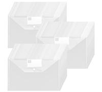 JMIATRY 50 Pcs A4 Plastic Wallets with Popper, Clear A4 Plastic Folders, A4 Document Wallet Envelope for Office and School