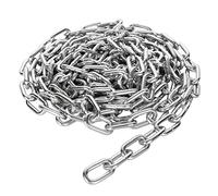 JMIATRY 6 Metres Length 304 Stainless Steel Chain, 6mm Heavy Duty Chain Links, Galvanized Steel Welded Link Chains Lift for Fence Gate, Garage Doors, Swing Chains and Bicycle Security Lock