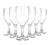 JMIATRY 6 Pcs Plastic Wine Glasses, 350ml/12.3oz Plastic Wine Glasses Reusable, Unbreakable Shatterproof Clear Red Wine Glass for Christmas, Picnics, Camping, Birthday, Hot Tub and Pool and Daily Use