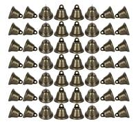 JMIATRY 60 Pcs Antique Bronze Vintage Jingle Bells, 38mm Vintage Bronze Craft Jingle Bells, Mini Hanging Bell for Christmas Decorations, DIY Craft, Wind Chimes, Dog Potty Training