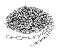 JMIATRY 8 Metres Length 304 Stainless Steel Chain, 3mm Heavy Duty Chain Links, Galvanized Steel Welded Link Chains Lift for Fence Gate, Garage Doors, Swing Chains and Bicycle Security Lock