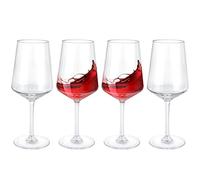 JMIATRY Large Plastic Wine Glasses Set of 4, 580ml/20oz Plastic Red Wine Glasses Reusable, Unbreakable Long Stemmed Plastics Wines Glass for Wedding, Christmas, Picnics, Camping, Hot Tubs and Pools