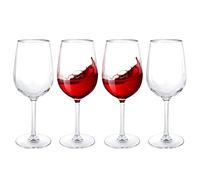 JMIATRY Plastic Wine Glasses Set of 4, 550ml/19oz Plastic Red Wine Glasses Reusable, Unbreakable Long Stemmed Plastics Wines Glass for Wedding, Christmas, Picnics, Camping, Hot Tubs and Pools