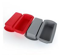 JMIATRY Silicone Loaf Tin Bread Tin Set of 4, 1lb to 2lb Non Stick Bread Tin, Professional Loaf Tins for Baking Loaves, Breads, Cakes and Lasagna(27x13x6.5cm)
