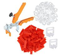 JMIATRY Tile Leveling System Tiles Leveler Spacers, 2mm 600 Pcs Leveling Spacer Clips, 100 Pcs Reusable Wedges and 2 Pcs Installation Pliers, Tile Leveling System Kits for Floor Wall Tiles Leveling
