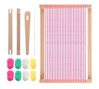 JMIATRY Weaving Loom Kit for Adults Beginners, 30x20cm Multi-Craft Wooden Large Lap Frame Knitting Weaving Loom DIY Hand-Knitted Woven Set
