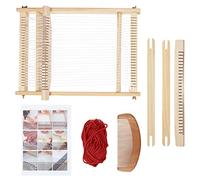 JMIATRY Weaving Loom Kit for Adults Beginners, 40x30cm Weaving Frame Looms, Multi-Craft Wooden Large Lap Frame Knitting Weaving Loom DIY Hand-Knitted Woven Set