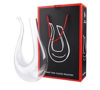 JMIATRY Wine Decanter, 1.5L Glass Wine Aerator, U Shaped Classic Red Wine Decanter with Easy Pour Slanted Spout