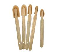 JMIBASIC Caulk Smoothing Tool Set - Corner & Narrow Area Spatula for Precise Sealing - Assorted Size Silicone Sealant Applicator - Premium Rubber Finisher for Grout Application_Wood (5 Size (Large))