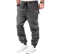 JMIERR Men's Fleece Sweatpants Tapered Joggers Drawstring Waist Athletic Gym Running Workout Track Pants with Zipper Pockets,Grey,XXL