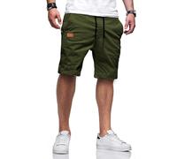 JMIERR Mens Shorts Gym Training Summer Shorts Cotton Drawstring Beach Stretch Twill Chino Pants