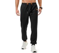 JMIERR Men's Sweatpants Casual Tapered Joggers Drawstring Waist Athletic Workout Track Pants,Black,M