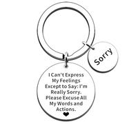 JMIMO Apology Gifts Keyring for Her Him Sorry Keyring Funny Gift for Apologizing Sorry Gifts for Family Best Friend Girldfriend Wife Sister Colleagues Boyfriends