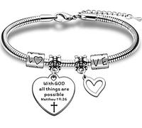 JMIMO Christian Gifts for Women Bible Verse Inspirational Bracelet for Family Friends Colleagues