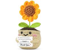 JMIMO Coach Gifts - Mini Sunflower Positive Emotional Support Crochet for Coach Christmas Graduation Birthday Gifts Idea