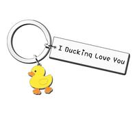 JMIMO Cute I Ducking Love You Keyring Duck Gift for Boyfriend Girlfriend Valentines Day Anniversary Christmas Birthday I Love You Gift for Him Her