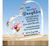 JMIMO Daughter Gifts Daughter Christmas Birthday Plaque from Dad Mum