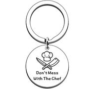 JMIMO Funny Chef Gifts for Men Women Chef Keyring Culinary Student Gifts Don't Mess with The Chef Keyring Present