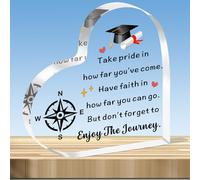 JMIMO Graduation Gifts Graduation Heart Acrylic for Him Her Daughter Son Sister Best friend High School College Graduate